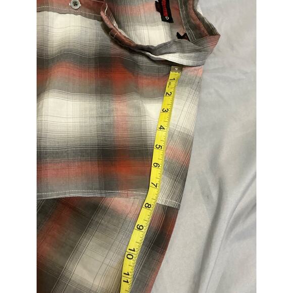 Wolverine Shirt Adult XXL Red Plaid Short Sleeve Button Down Men - Picture 4 of 7